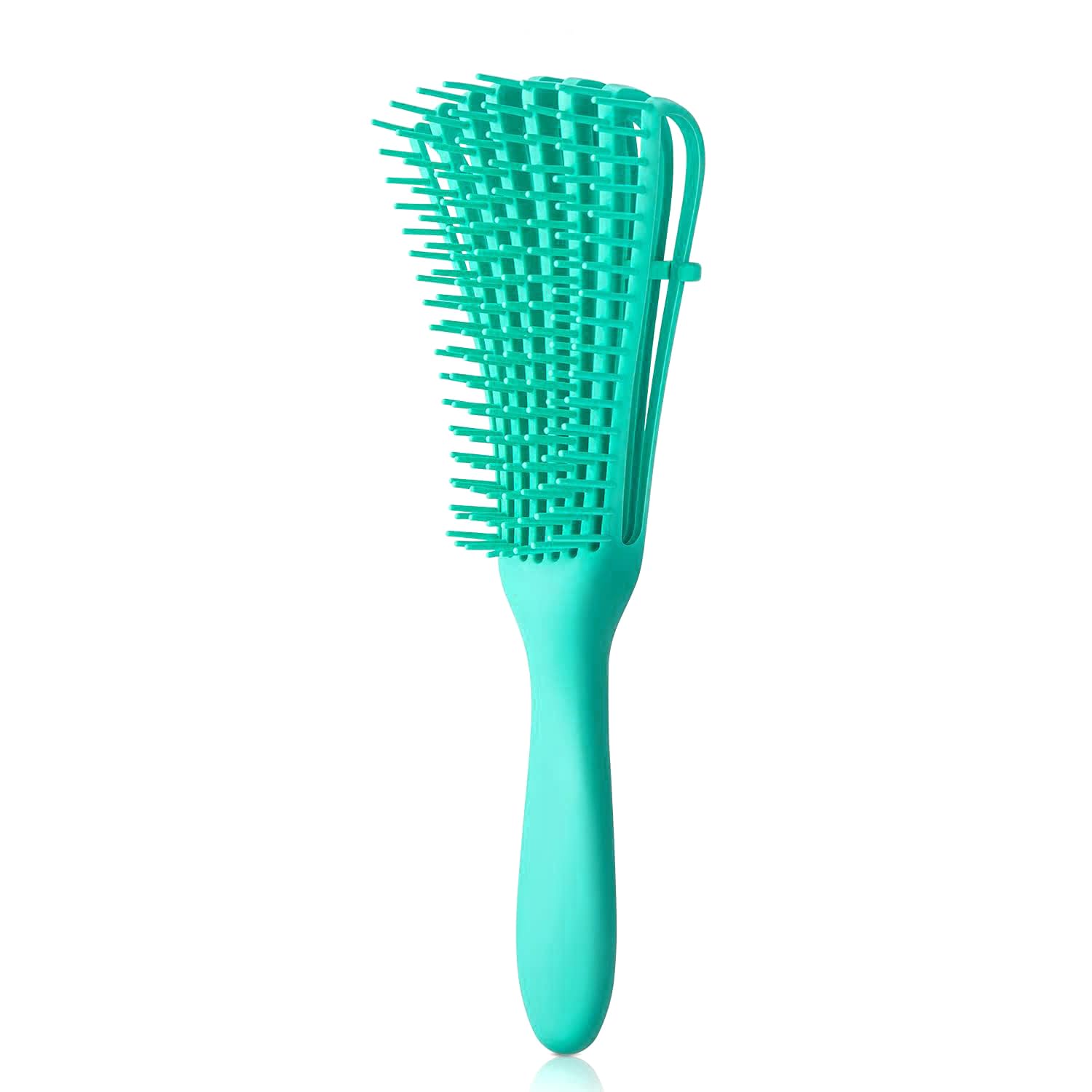 Daletu Cepillo Desenredante Pelo Rizado, Cepillo para el Cabello Rizado para 3A a 4C Rizos, Encrespado, Mojado, Seco, Pelo Largo, Reduce el Daño del Cabello, Caspa Exfoliante Peine Pelo Rizado (Verde)