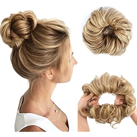 Vlasy Messy Bun Hair Piece for Women Messy Hair Bun Scrunchie, Synthetic Curly Messy Bun Hairpieces Hair Accessories for Women Girls (18/22#) Cover