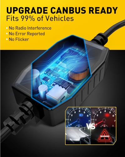 Image of AUXITO H4 9003 Light Bulbs Fog Light Bulbs, 900% Brightness 6500K Cool White, CSP LED Chips Fog Lamps Replacement, Play and Plug, Pack of 2