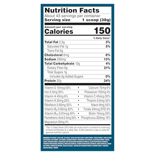 Vega All in One Nutrition Organic - 20g Plant-Based Pea Protein, French Vanilla, 43 Servings, Vitamins A & C, Probiotics, Greens, Vegan, Keto, Gluten Free, 3.63lbs (Packaging May Vary)