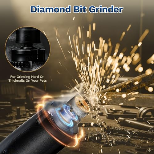 Image of 2 in 1 Dog Nail Clippers & Cat Nail Clippers Trimmers for Large Medium Small Dogs Cats Claw Trimmer Quick Sensor and Safety Guard USB Rechargeable Dogs Nail Trimmer with Catcher & 2 LED Lights