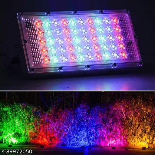 Image of Led Strip RSCT 50 Watt RGB Slim IP65 Metalled Flood Outdoor Light Multicolour Waterproof Brick (Pack of 2)