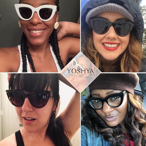 Image of Retro Vintage Narrow Cat Eye Sunglasses for Women Clout Goggles Plastic Frame