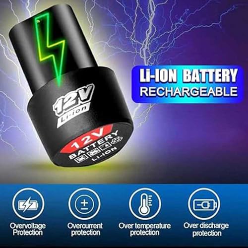 Image of 12V Universal Rechargeable Lithium-Ion Replacement Battery for Cordless Drill Scerwdriver Drilling Machines OD121 (1Pcs 12V Lithium-ion Battery 1.5Ah)