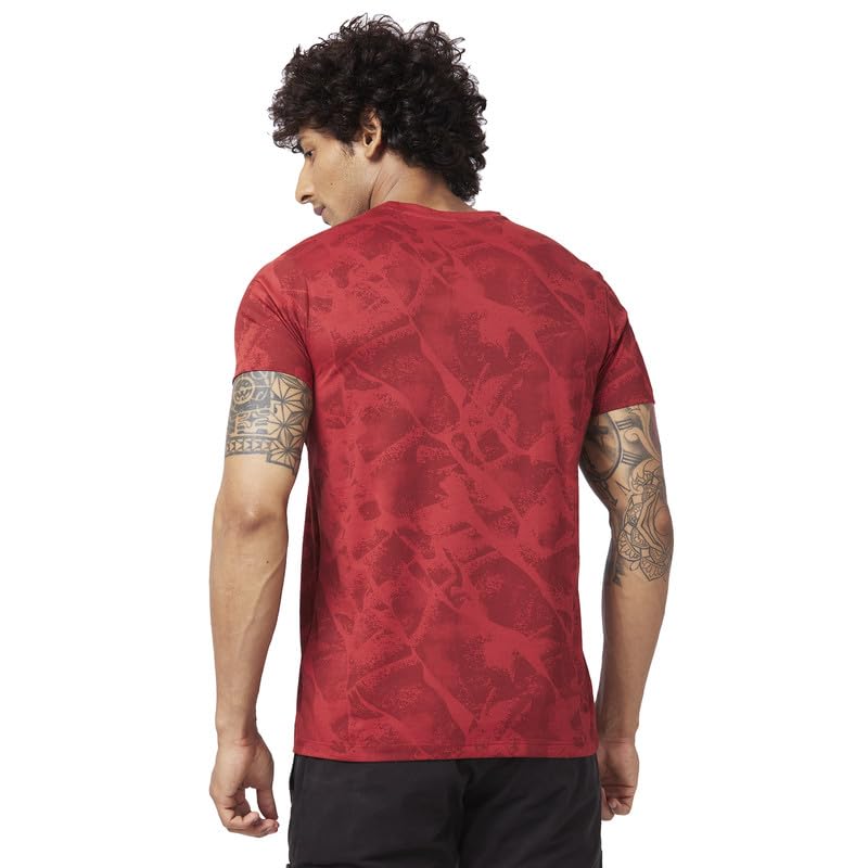 Image of Spykar Men's Slim Fit Round Neck Half Sleeve Printed Casual T-Shirt