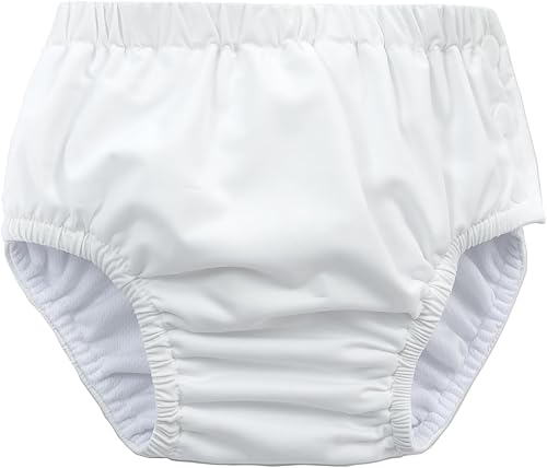 Miniatura 2 de Pañales de natación reutilizables para bebés recién nacidos, lavables, unisex, color blanco, 3-6 meses