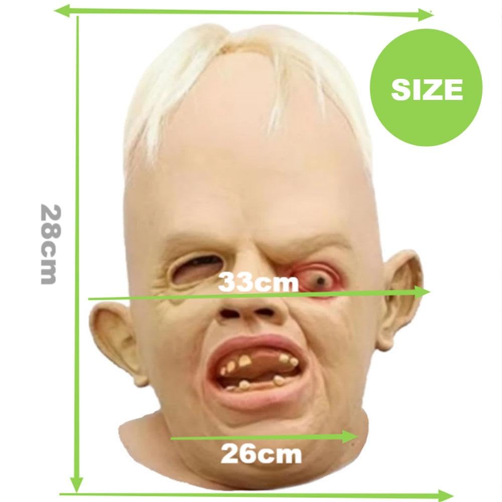 JIUHEBT Sloth Latex Mask Deluxe Goonies Halloween Fancy Dress Costume 1980's 80's, Color - Image 3