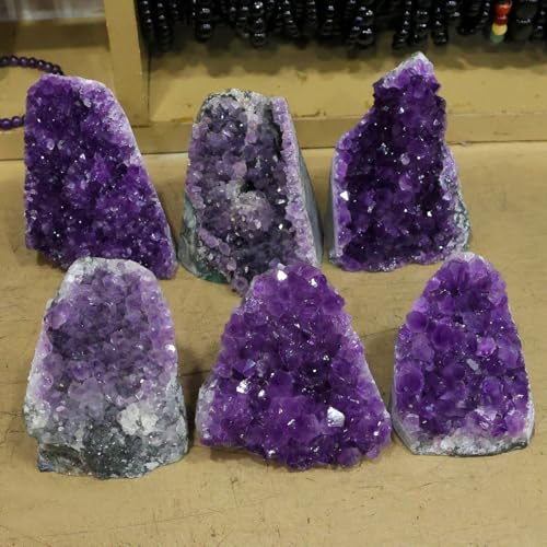 Image of Reiki Crystal Products Amethyst Cluster Geode Crystal Natural Stone Raw Rough 300 to 400 Gram