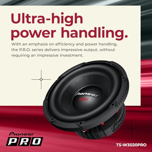 Image of PIONEER P.R.O. Series TS-W3020PRO 12 inch Subwoofer - 3500W Max, 1800W RMS, Sealed or Ported Enclosure Compatible, Strong Bass, High Power, Performance and Output