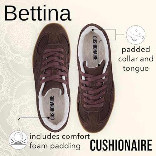 CUSHIONAIRE Bettina Women's Retro Sneaker with Cushioned Insole and Durable Gum Sole3