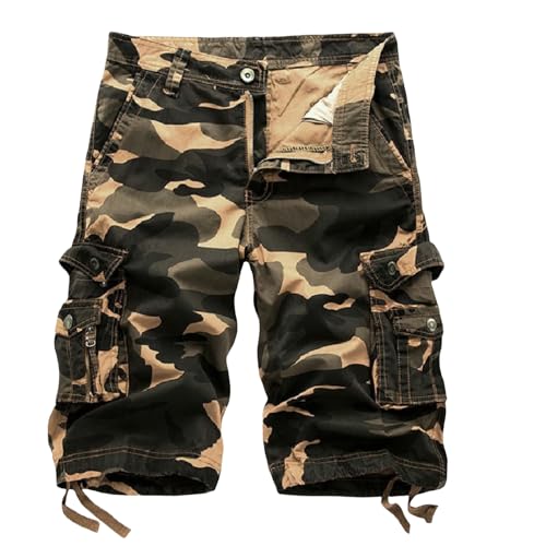 Short d'été à cinq points homme camouflage multi-poches vêtement décontracté de sport