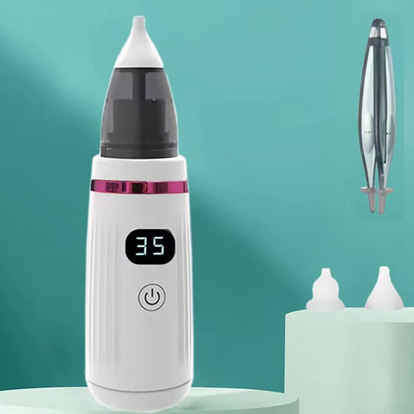 CEEBUS Aspirador Nasal para Bebé,1 Set Aspirador Nasal Eléctrico para Bebés Equipo Higiénico para la Limpieza y Aspiración de la Nariz