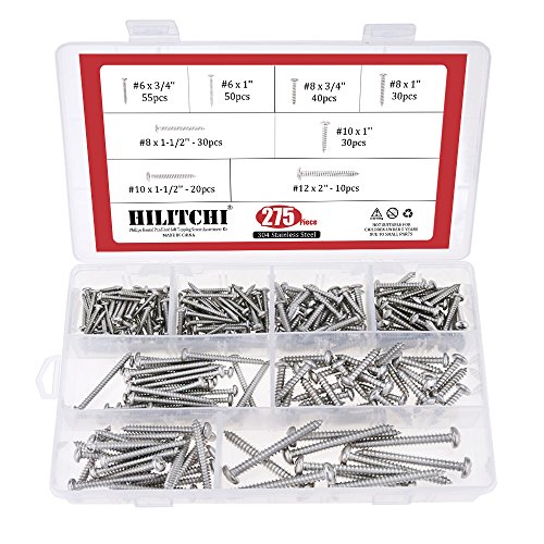 Juego de 275 Tornillos Autorroscantes de Acero Inoxidable miniatura 5