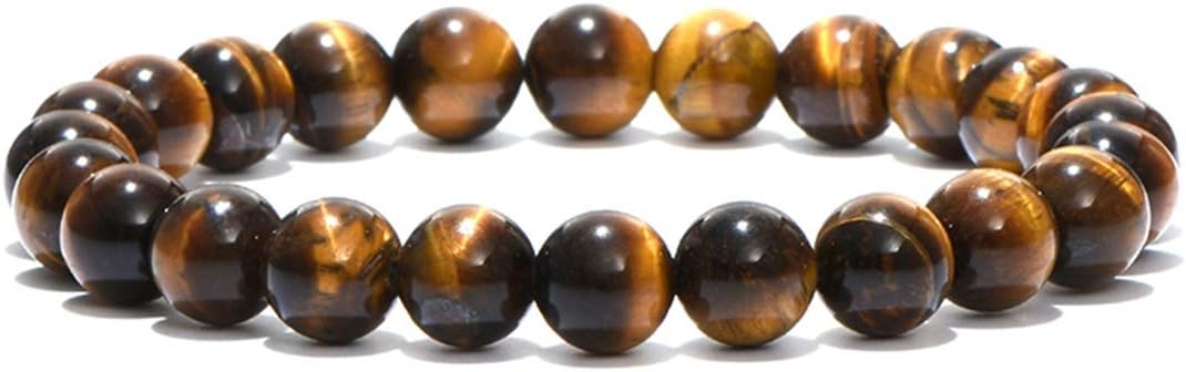 Natural Stone Beads 100pcs 8mm Tiger Eye Round Genuine Real Stone Beading Loose Gemstone Hole Size 1mm DIY Smooth Beads for Bracelet Necklace Earrings Jewelry Making (Tiger Eye, 8mm) - Image 5