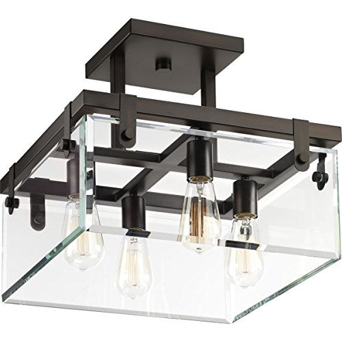 Best Deal Glayse Collection 16-3/4" Semi-Flush/Convertible