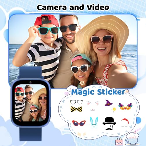 Kids Smartwatch for Boys and Girls Game Watch for Kids Sport Watches for Children with 1.4 Touch Screen, Camera, Pedometer, Flashlight, Games, Learning Card, Audio Story Educational Tools for Kids Age 4-103