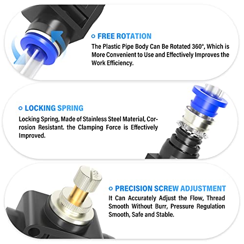 TAILONZ Pneumatic BVU-5/16 OD Ball Valve - Push To Connect Air Flow Control Valve For Compressed Air Lines (1-Pack)