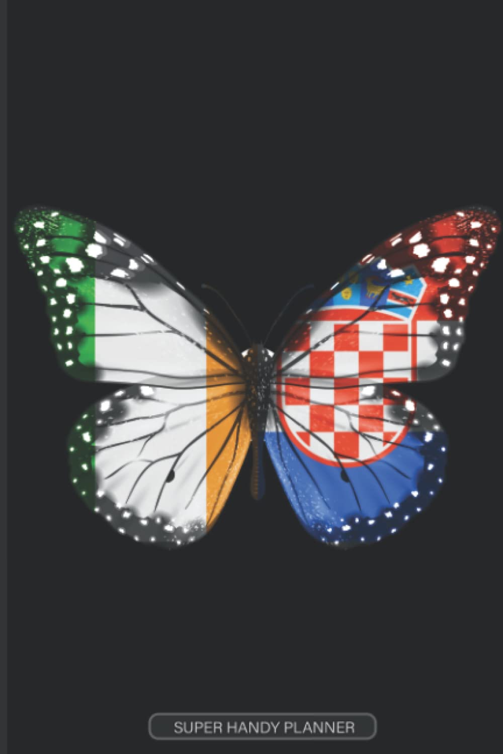 Planner: Irish Croatian Flag Combined Butterfly Flags Of Ireland Croatia