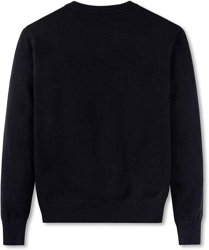 BOBOYOYO Boys Argyle Sweater 100% Cotton Cable Knit Boys Uniform Sweater V-Neck Christmas Kids Pullover for Children 5-14 Y - Image 2