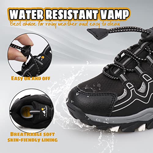 UOVO Boys Girls Kids Sneakers Hiking Running Outdoor Walking Tennis Shoes Waterproof Non Slip Fashion Sneakers(Little/Big Kids2