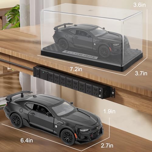 Image of 1:32 Bumblebee Diecast Car Model, Collectible Diecast Toy Car with Lights and Sounds, Pull Back Vehicles Toy for Adults Kids Birthday Gifts Decoration Black
