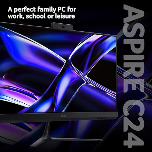 acer Aspire C24-2Y All-in-One Desktop PC - Intel Core i5-13420H, 16GB, 1TB SSD, Integrated Graphics, 23.8" Full HD, Windows 11, Black