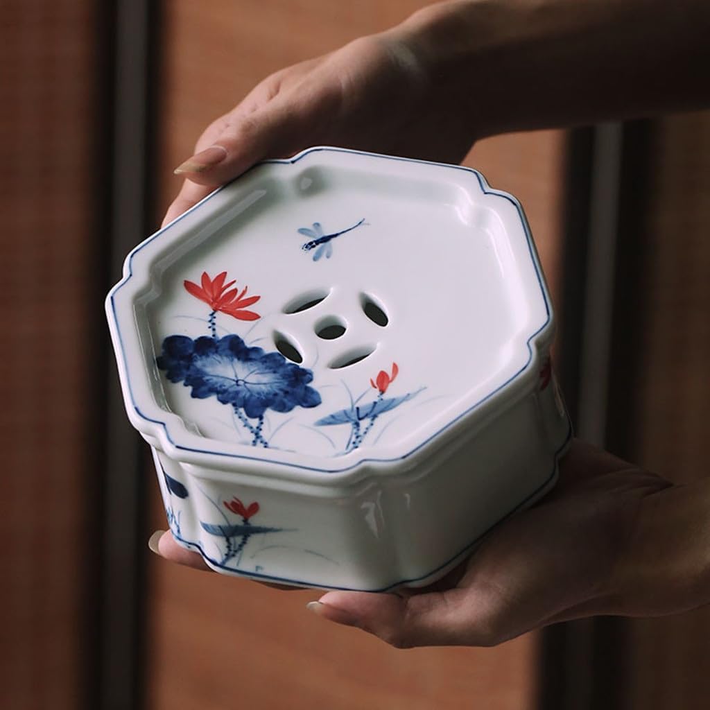 九谷焼 赤絵 宮本屋窯 飯田屋 金彩 龍紋 小紋 角福 江戸期 蔵出し 1客