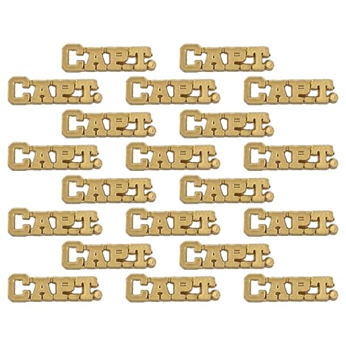 Image of SHOP AWARDS AND GIFTS Captain Sports Team Metal Lapel Pin, Bulk Pack of 20, Poly Bagged, 1-1 /4 Inch