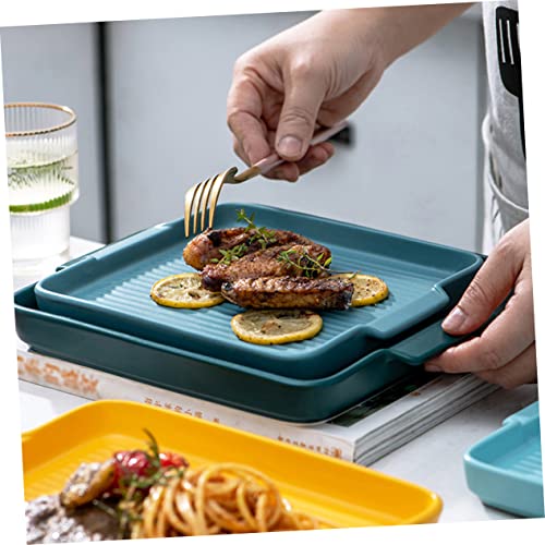 BESTonZON Assadeira De Torta Mini Conjunto De Cozimento Bandeja De Talheres 1 Peça De Cerâmica Pão D