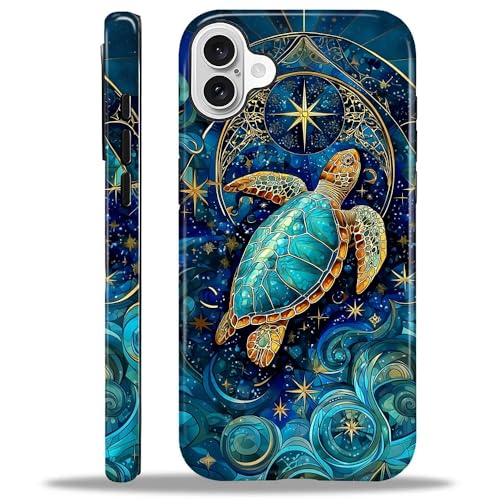 Coque iPhone 16 CARLOCA tortue de mer en verre teinté antichoc double protection PC et TPU souple