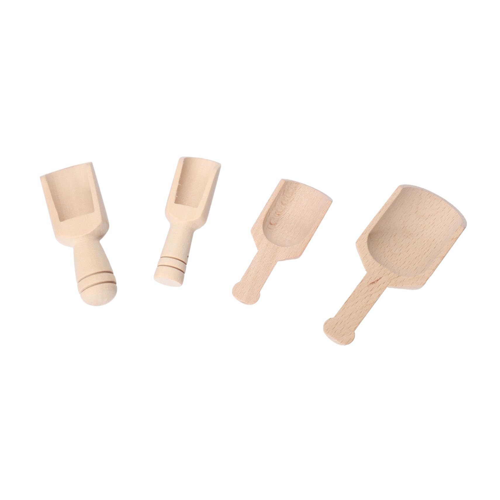 IMIKEYA 4pcs Mini Wooden Spoons for Bath Salts Tea Leaves and Household Use and Smooth Wooden Scoops for Easy Measuring and Serving
