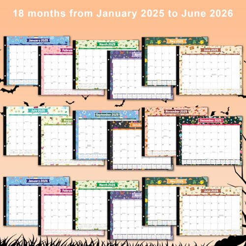 Image of Desk Calendar 2025-2026, KOPEESY 22 inch x 17 inch Large Desk Top Calendar with Plastic Cover, 18 Months From January 2025 to June 2026