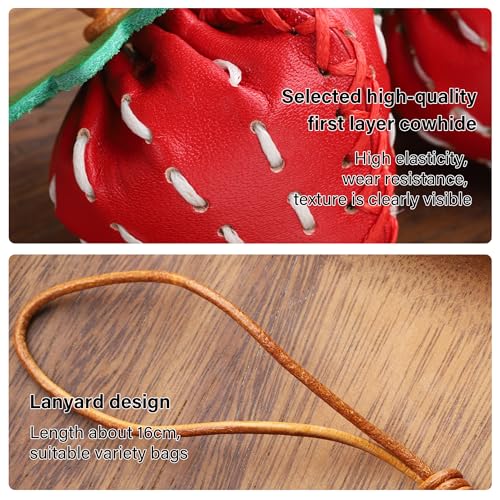 Image of Leather Keychain,Purse Charms,Bag Charms for Handbags,Interesting Stylish Simulated Food Leather Bag Charm