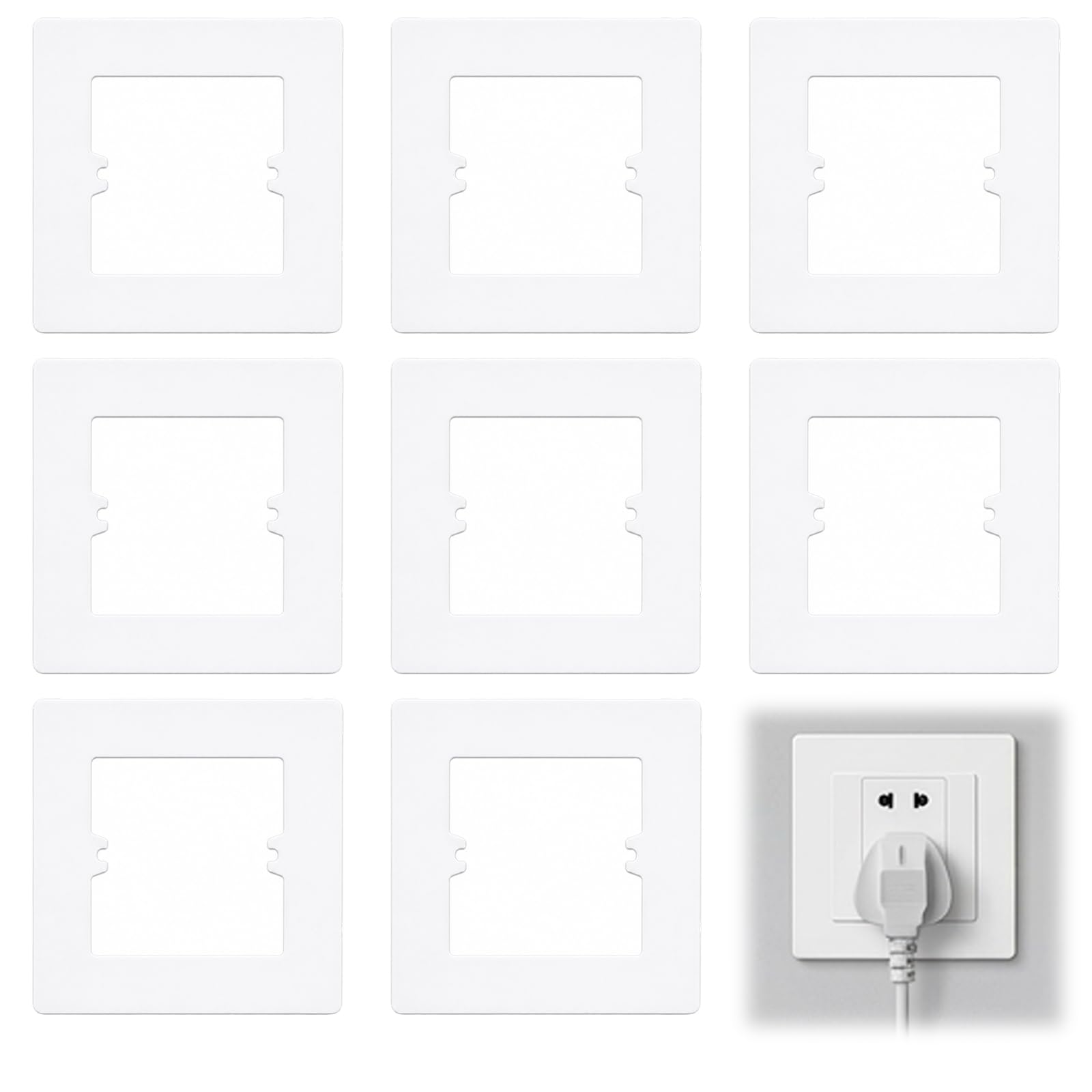 8 Pcs Light Switch Cover Plates, Light Switch Cover, Light Switch Surround, Child-Safe Electrical Protection, Home Renovation Solution, Anti-Fingerprint Easy Clean Wall Cover Decoration