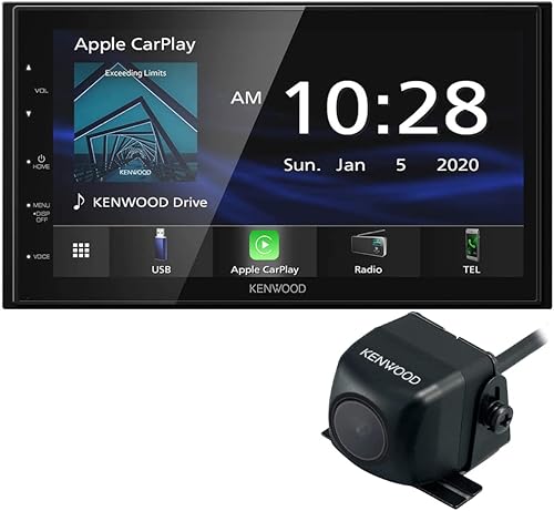 Kenwood DMX47S Mechless 6.8 "pantalla capacitiva receptor multimedia digital con Apple CarPlay y Android Auto Funcionalidad | Plus CMOS-230 cámara
