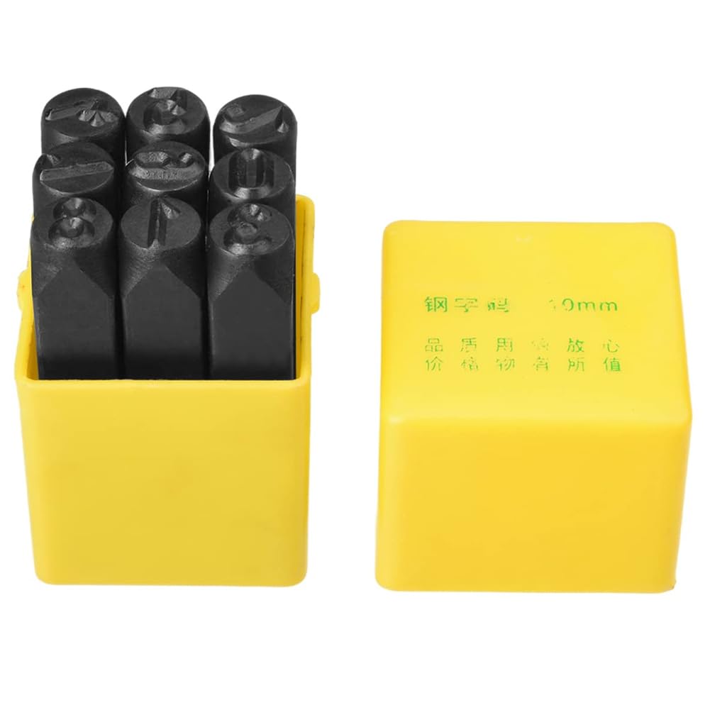 Auniwaig Number Stamp Set Numbers (0-8), 3/8