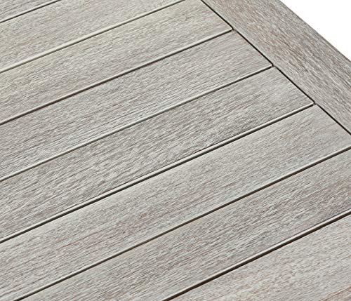 Dehner Gartentisch Stockholm, ca. 170 x 92.5 x 76 cm, FSC Akazienholz, grau – Bild 4