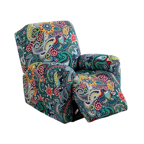 Image of Recliner Slipcovers 4-Pieces Lazyboy Recliner Covers Recliner Couch Covers Recliner Chair Cover Non Slip Reclining Slipcovers with Storage Pockets Furniture Protector for Living Room