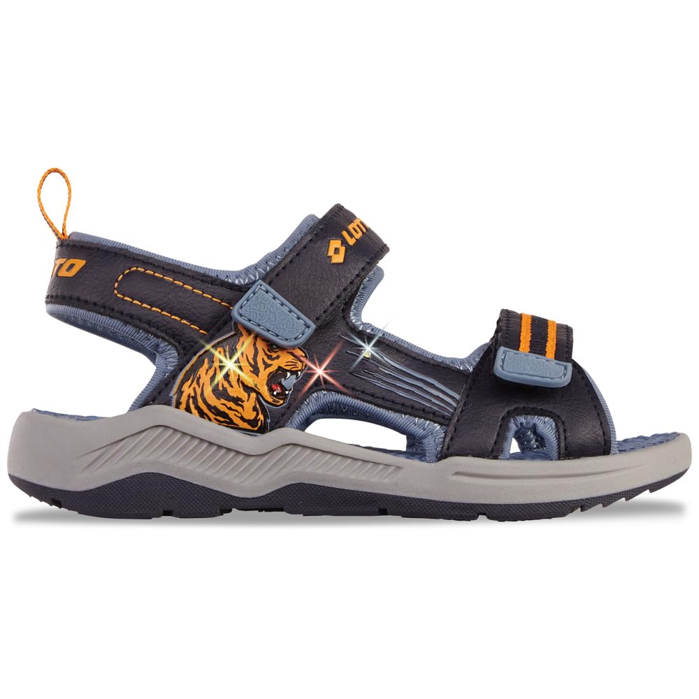 LOTTO Amarador K Sports Sandals, Navy/Orange, 31 EU, Navy Orange, 12.5 UK Child