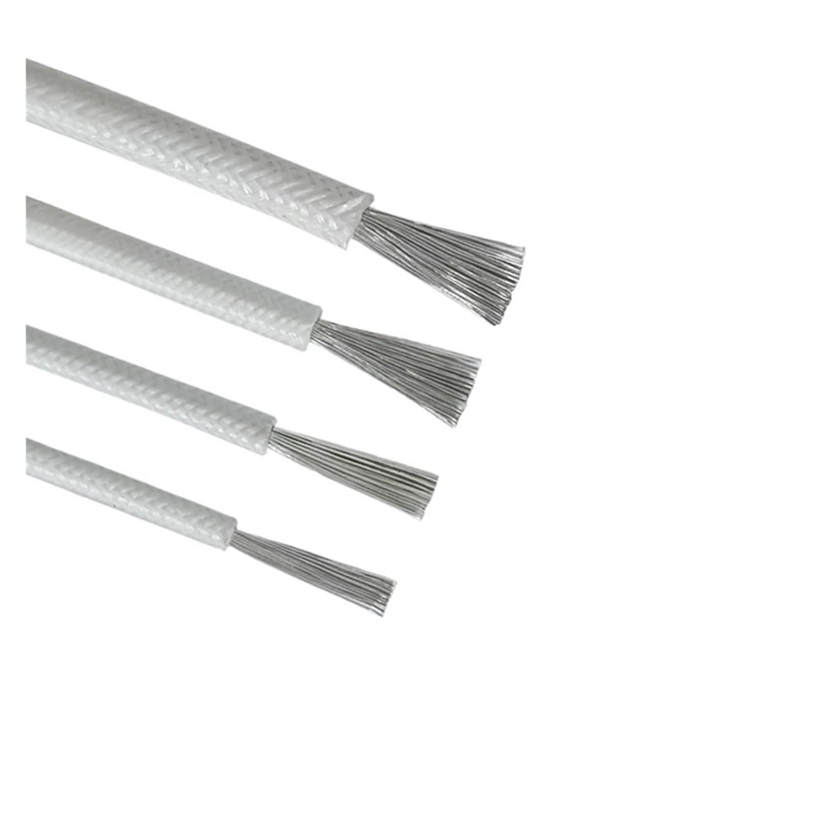 Cable eléctrico resistente a altas temperaturas, El cable calefactor trenzado de mica la goma silicona fibra vidrio estañó el AWG 300c del cobre 5-18(7AWG 10mm2)