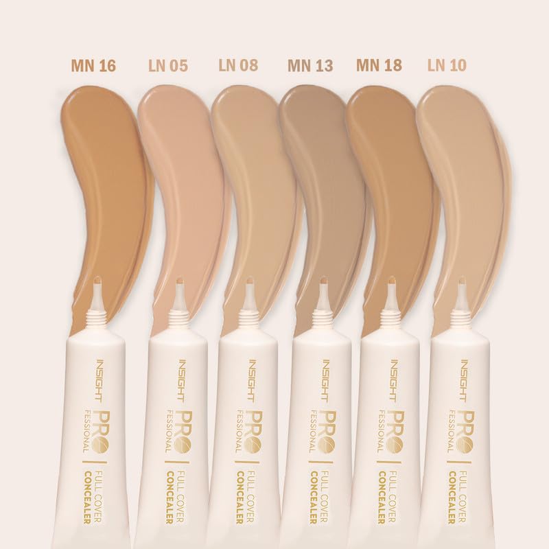 Image of INSIGHT Professional Full Cover Concealer LN-13 | Creamy Velvety Finish | Lightweight Waterproof Formula | Easily Blendable | Enriched with Vitamin E & Almond Oil | 20 g