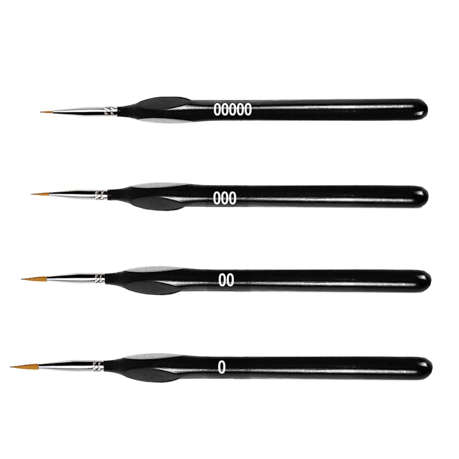 Fine Detail Paint Brushes Set, 4PCS Professional Small Artist Paint Brushes Thin Small Artist Paint Brush for Fine Detailing Acrylic Watercolor Oil Painting Line Drawing Scale Model Painting