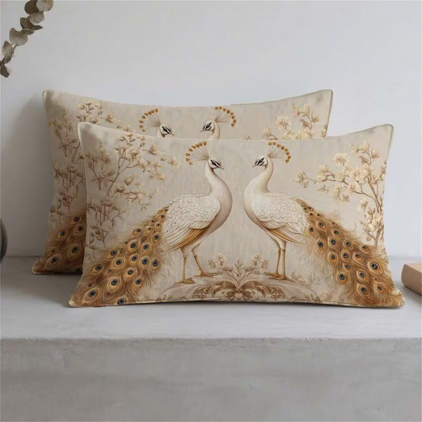 Housse de coussin moutarde imperméable M-500 avec impression double face haute définition - 3
