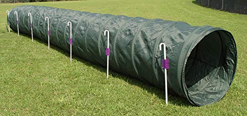 18' Dog Agility Tunnel with Stakes, Multiple Colors Available (Hunter)