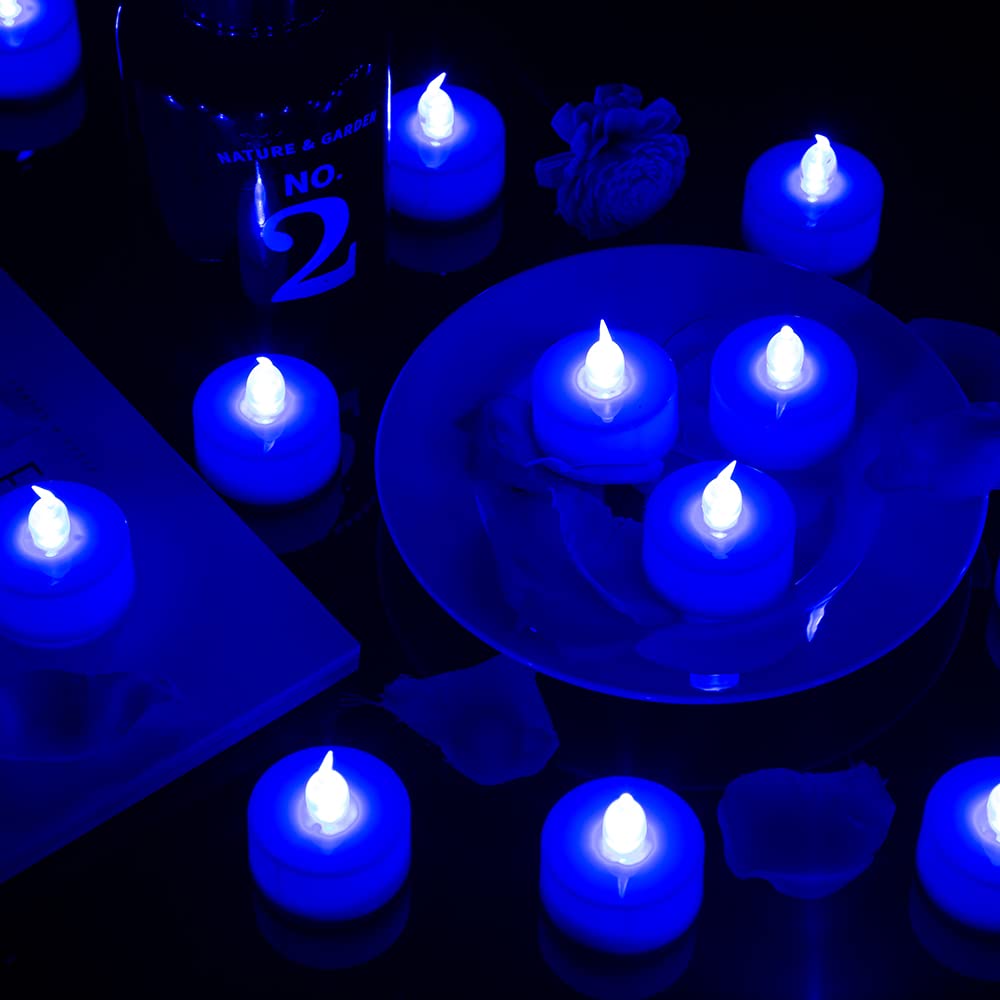 Lot De 24 Bougies Chauffe-plat à LED Sans Flamme, Fonctionnant à Piles Avec Flamme Réaliste, Bougies Chauffe-plat Romantiques En Vrac Pour Halloween, Noël, Fête De Mariage