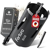 Fortura® Kernbohrer/Bohrkrone Ø42-162mm / 200mm Länge/SDS Plus/Dosenbohrer/Diamantbohrkrone/Bohrkrone Steckdose/Kernlochbohrer/Diamant Bohrkrone/Bohrkrone 68mm/ Bohrkrone 82mm/Bohrkrone 100mm