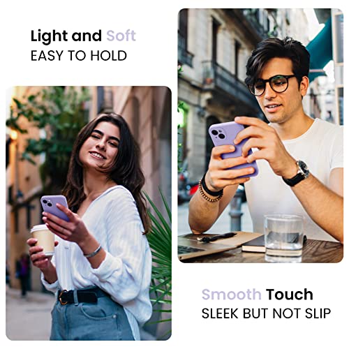 Image of FireNova Designed for iPhone 15 Case, Silicone Upgraded [Camera Protection] Phone Case, Soft Anti-Scratch Microfiber Lining Inside, 6.1 inch, Clove Purple