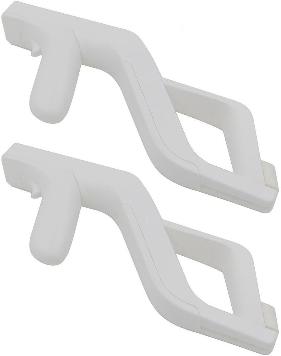Aiposen Zapper Light Gun for Nintendo Wii - Links Remote / Nunchuk for Shooting Games(White) (2 Pack)