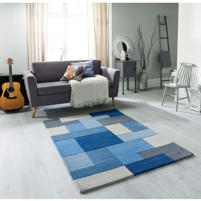 Image of F R Creation Polyester Shaggy Bedside Runner, Soft Indoor Modern Shaggy, Soft Rugs for- Living Room, Dinning Room, Office, Bedroom & Hallway Carpet Rugs (6X9 Feet Multi)