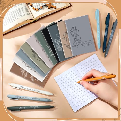 Carnet de notes et stylo Sayglossy avec versets de la Bible en espagnol pour l'église